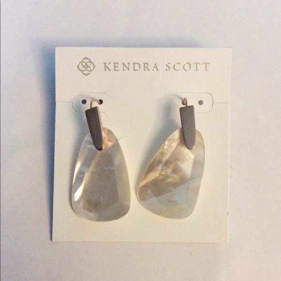 Kendra Scott Ivory Mother of Pearl Drop Earrings - Picture 3 of 4